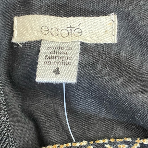 NWT Urban Outfitters Ecote Cut Out A-Line Mini Dress in Black Print Sz 4 - Picture 14 of 16